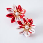 Japanese Tsumamizaiku Flower Earrings Upcycle Craft Therapy Workshop - Image 6