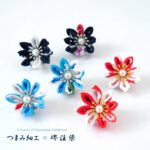 Japanese Tsumamizaiku Flower Earrings Upcycle Craft Therapy Workshop - Image 5