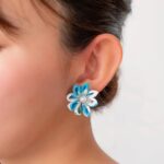 Japanese Tsumamizaiku Flower Earrings Upcycle Craft Therapy Workshop - Image 2